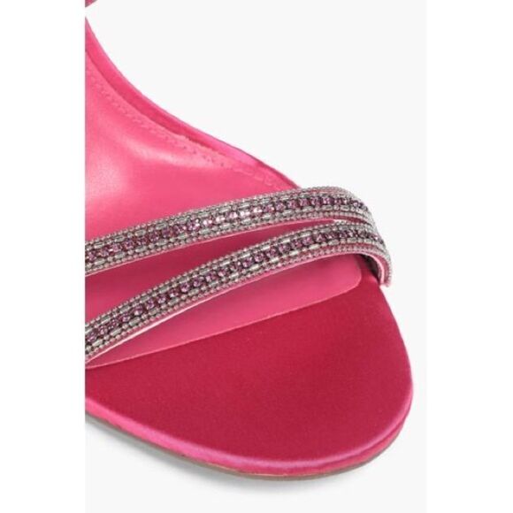 Sam Edelman Daisie Embellished Strappy High Heel Sandals in Fuchsia Satin sz 9.5 - Picture 5 of 14